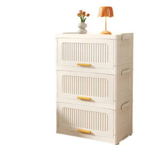 Große Klapp-Aufbewahrungsbox für Wohnzimmer, weiß, 3–6 Schichten